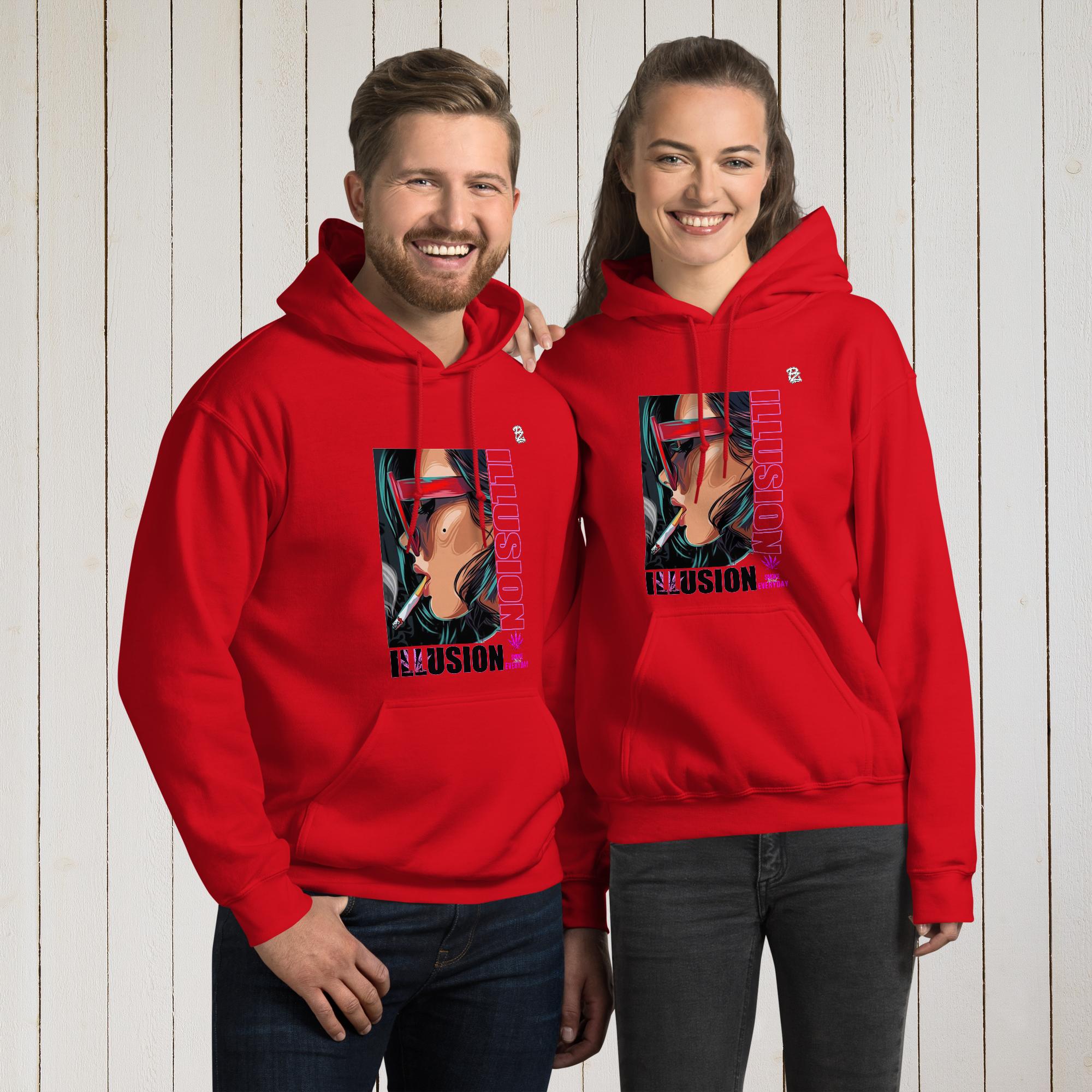 Sudadera con capucha unisex, illusion – Sudaderas Vista 5