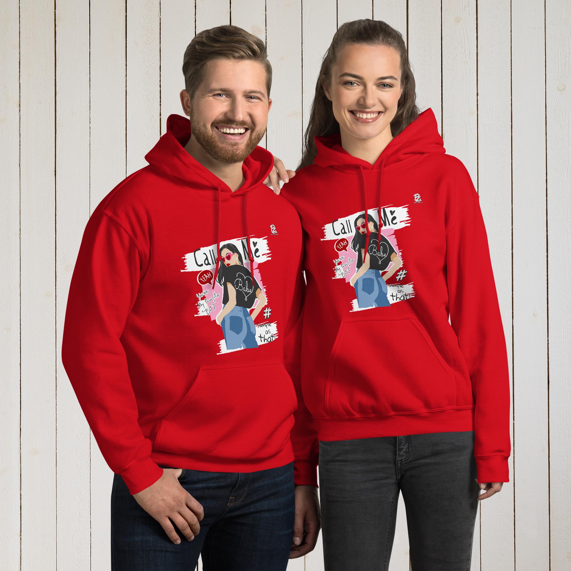 Sudadera con capucha unisex Call Me – Sudaderas Vista 5