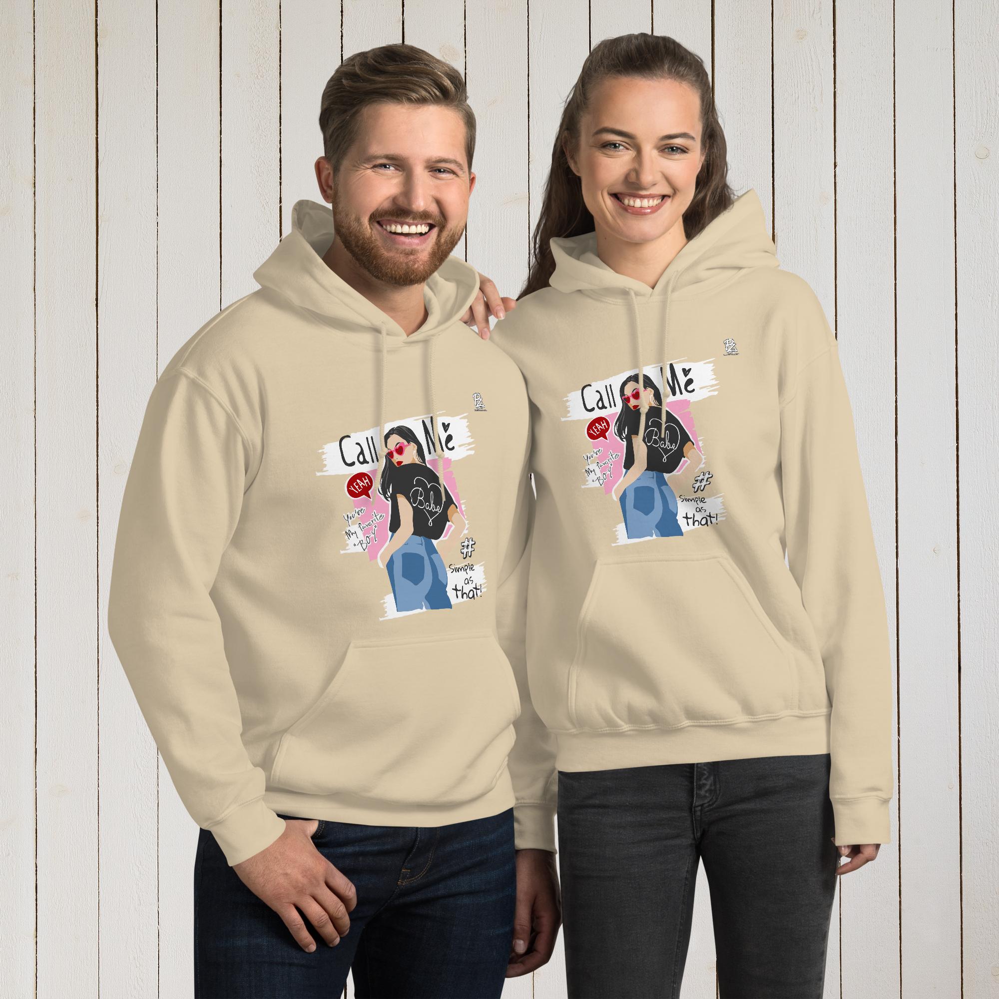 Sudadera con capucha unisex Call Me – Sudaderas Vista 10