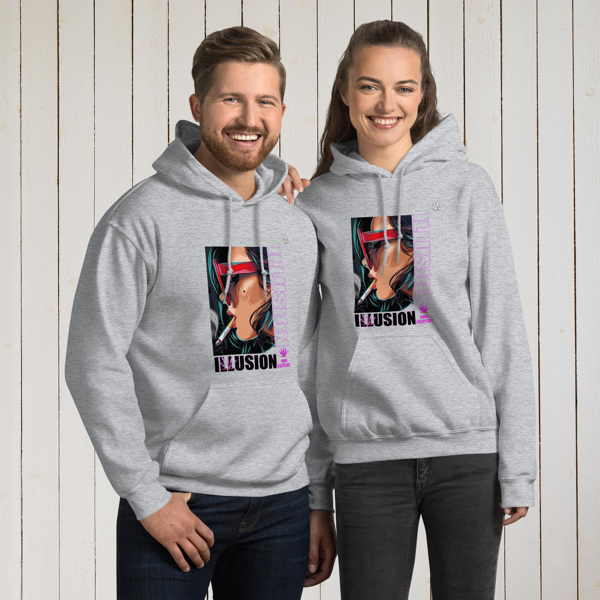 Sudadera con capucha unisex, illusion – Sudaderas Vista 6