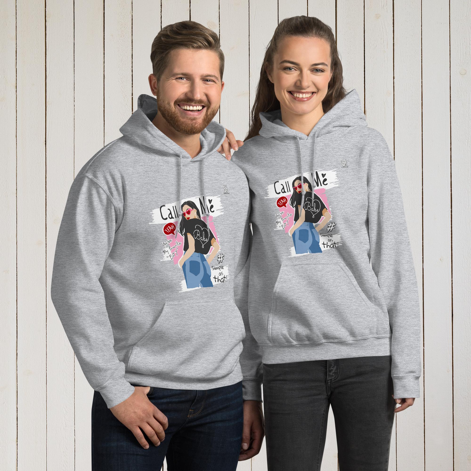 Sudadera con capucha unisex Call Me – Sudaderas Vista 6