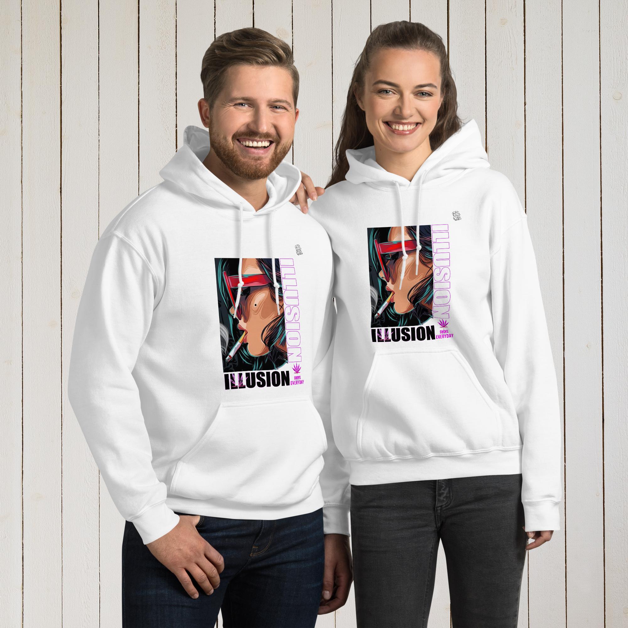Sudadera con capucha unisex, illusion – Sudaderas Vista frontal