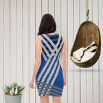 Vestido ajustado Hello azul – Vestidos Detalle