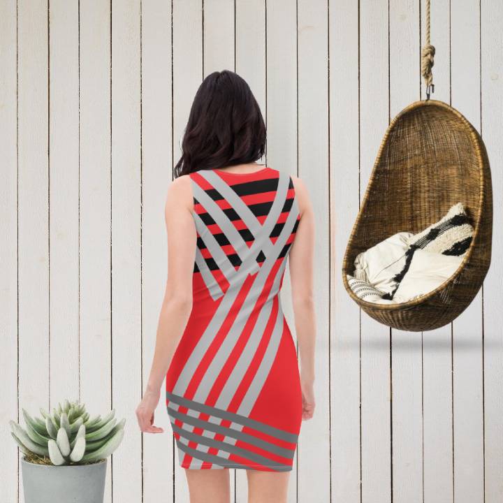 Vestido ajustado Hello rojo – Vestidos Detalle