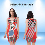 Vestido ajustado Hello rojo – Vestidos Vista frontal