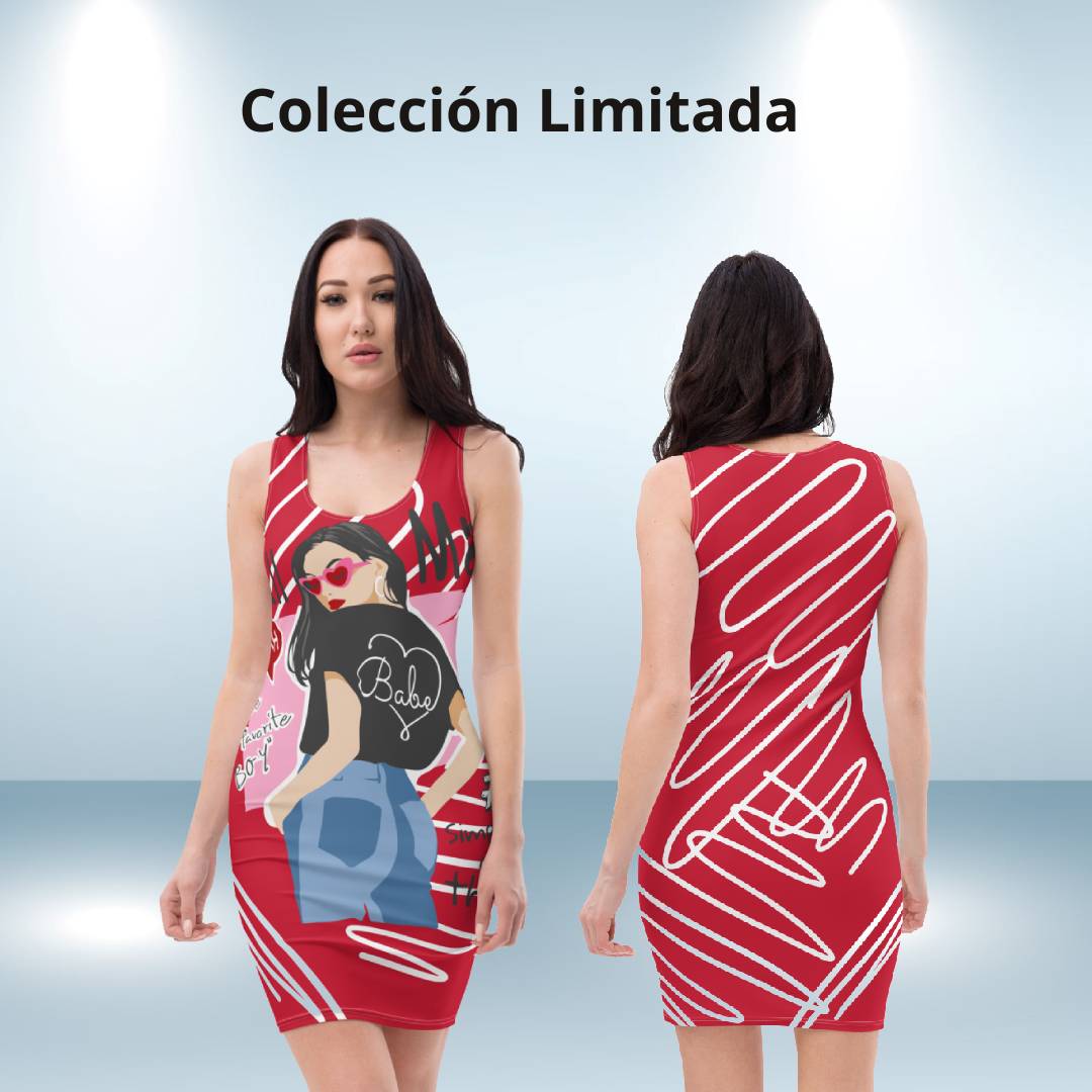 Vestido ajustado chic Call Me rojo – Vestidos Vista frontal