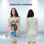 Vestido ajustado chic Call Me verde – Vestidos Vista frontal