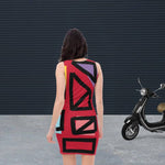 Vestido ajustado psychedelic rojo – Vestidos Detalle