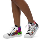 Zapatillas de lona de caña alta negra para mujer/ Graffitti – Calzado Detalle