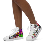 Zapatillas de lona de caña alta blanca para mujer/ Graffitti – Calzado Vista lateral