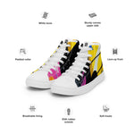 Zapatillas de lona de caña alta blanca para mujer/ Sweet Line – Calzado Vista lateral