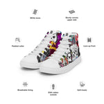 Zapatillas de lona de caña alta blanca para mujer/ Graffitti – Calzado Detalle