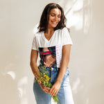 Camiseta suelta mujer cuello pico Ilusión – Camisetas Vista 6