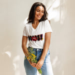 Camiseta suelta mujer cuello pico, Oopsss – Camisetas Vista 6